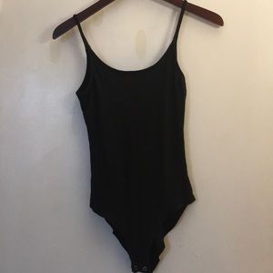 Rib knit bodysuit with low back